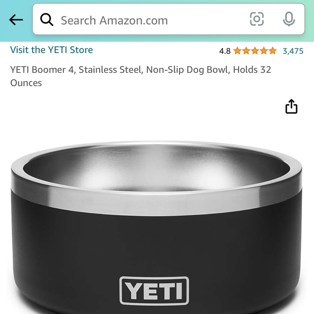 2 yeti dog bowls
